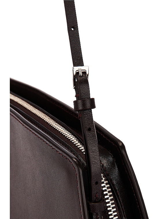 The Row Dalia Baguette Bag in Dark Brown PLD FWRD