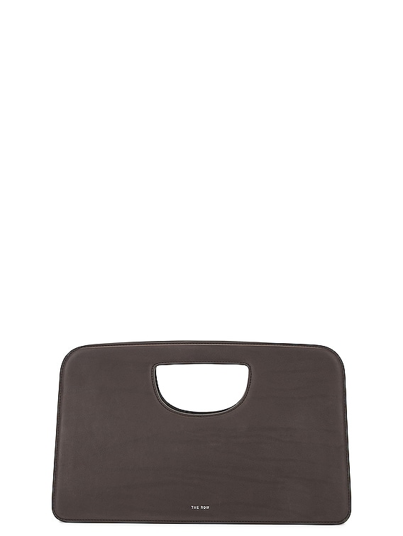 THE ROW EW CIRCLE POUCH （ダークブラウン） The Row EW Circle Pouch in Black ANG | FWRD