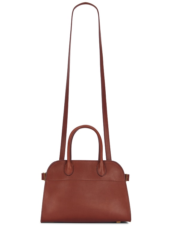 THE ROW Soft Margaux 10 ニューバーガンディ サドルレザー The Row Soft Margaux 10 Bag in New Burgundy | FWRD
