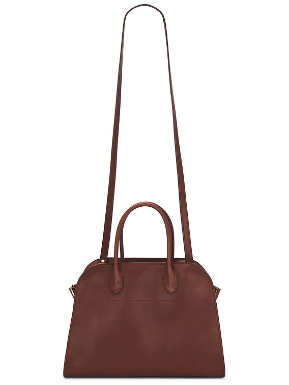 The Row Soft Margaux 12 Bag in New Burgundy ANG | FWRD