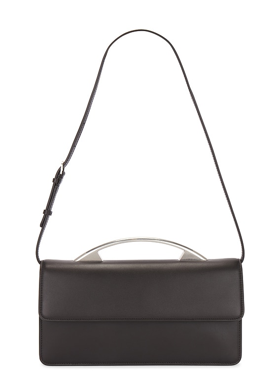 THE ROW EW CIRCLE POUCH （ダークブラウン） The Row Circle Pouch 2 in Dark Brown ANS | FWRD