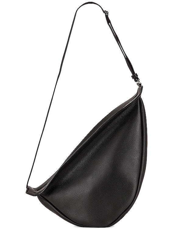 The Row Large Slouchy Banana Bag in Black