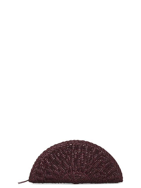 【THE ROW】Sunset Leather clutch bag Sunset woven leather clutch in burgundy - The Row | Mytheresa