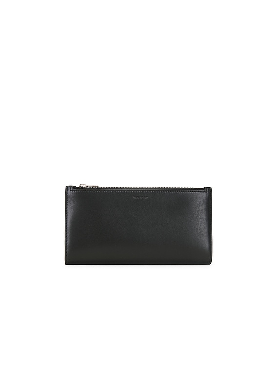 The Row Multi Zipped Wallet in Black ANS | FWRD