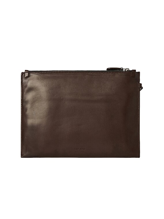 The Row Wristlet Pouch in Brown Melange ANS | FWRD