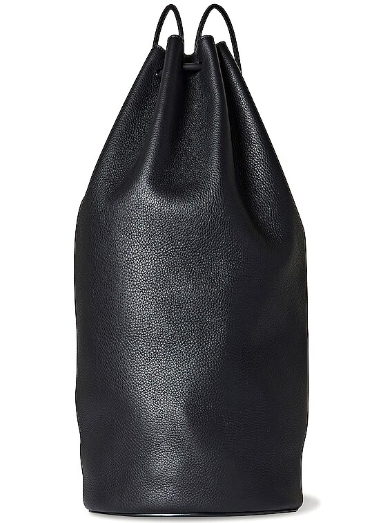 The Row Massimo Grain Leather Backpack in Black FWRD