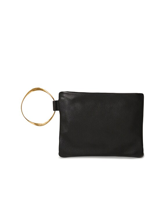 ★国内発送★【THE ROW】Square Bracelet Clutch The Row Square Bracelet Clutch in Dark Aniline ANG | FWRD