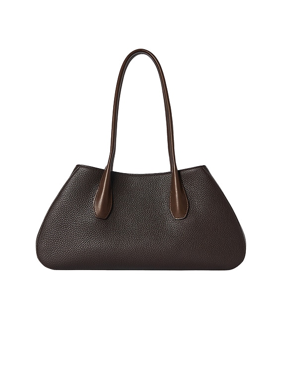 The Row Alger Shoulder Bag in Dark Brown & Deep Brown ANS | FWRD