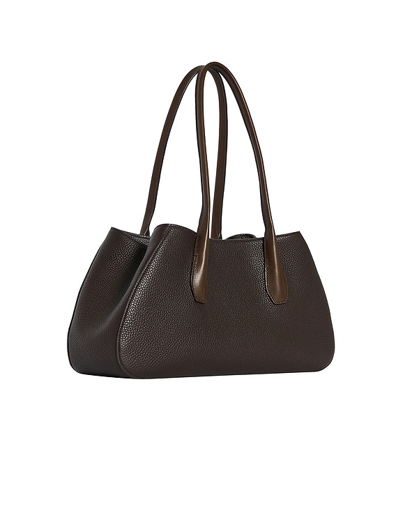 The Row Alger Shoulder Bag in Dark Brown & Deep Brown ANS | FWRD