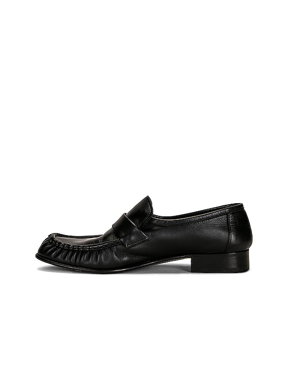 The Row Soft Loafer in Black FWRD