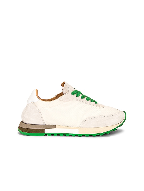 The Row Owen Runner Sneakers in Ivory & Green | FWRD