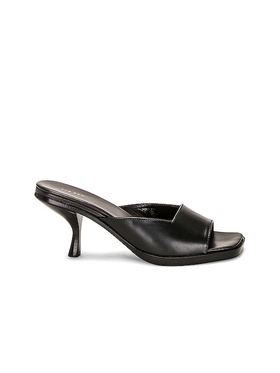 The Row Lauren Mules in Black FWRD