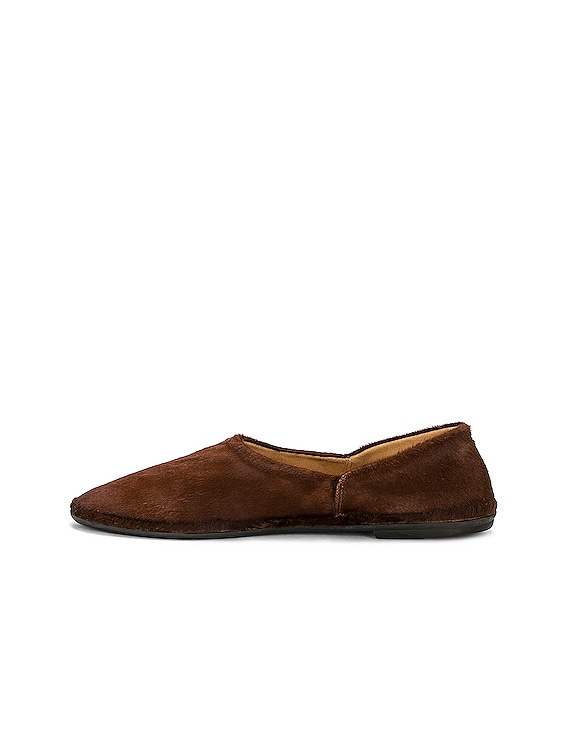 ローファー・オックスフォード [The Row] Canal Slip On in Pony Canal Slip On Tan in Pony – The Row