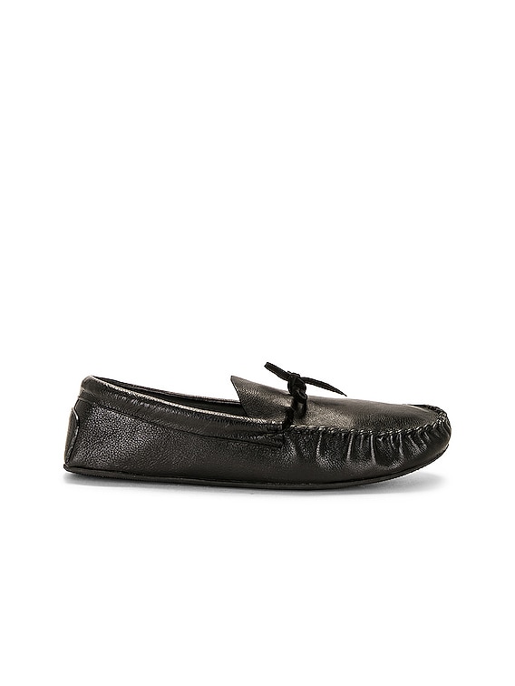The Row Lucca Moccasin in Black | FWRD