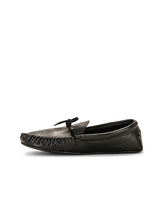 The Row Lucca Moccasin in Black FWRD