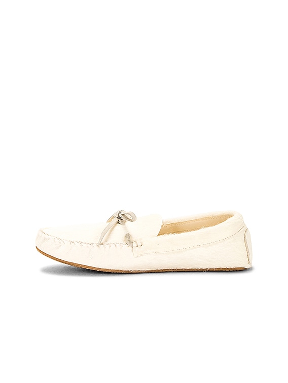 The Row Lucca Moccasin in Milk | FWRD