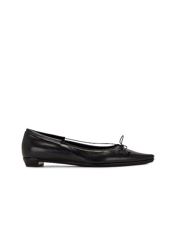 The Row Claudette Bow Flat in Black FWRD