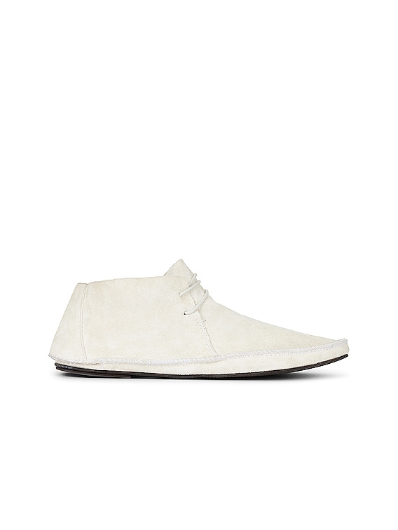 The Row Tyler Lace Up Boot in White Smoke FWRD