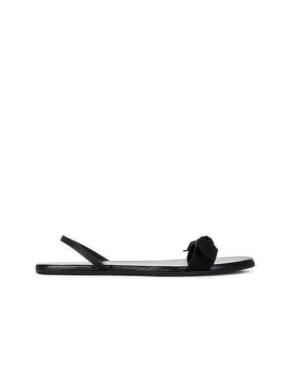 The Row Bow Sandal in Black | FWRD