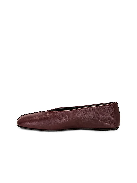 The Row Eva Two Flat in Dark Burgundy | FWRD