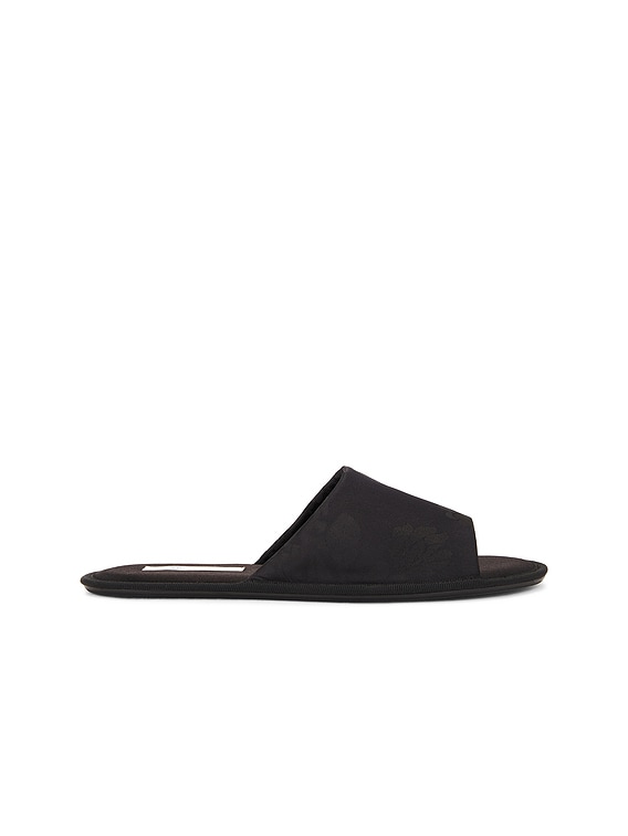 【THE ROW】Frances オープントゥ スリッパ The Row FRANCES スリッパ - Black | FWRD