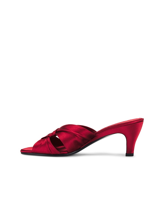 The Row Soft Knot Mule Sandal in Red | FWRD