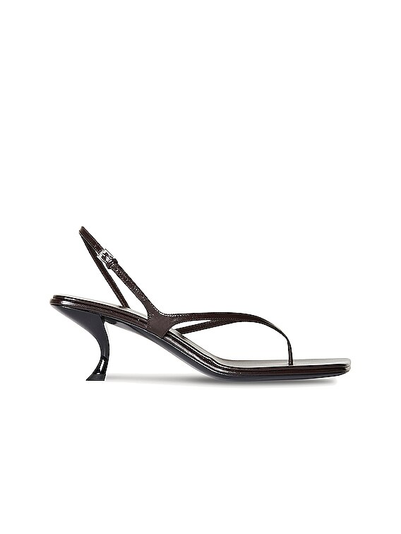 The Row Constance Leather Sandals in Mocha | FWRD
