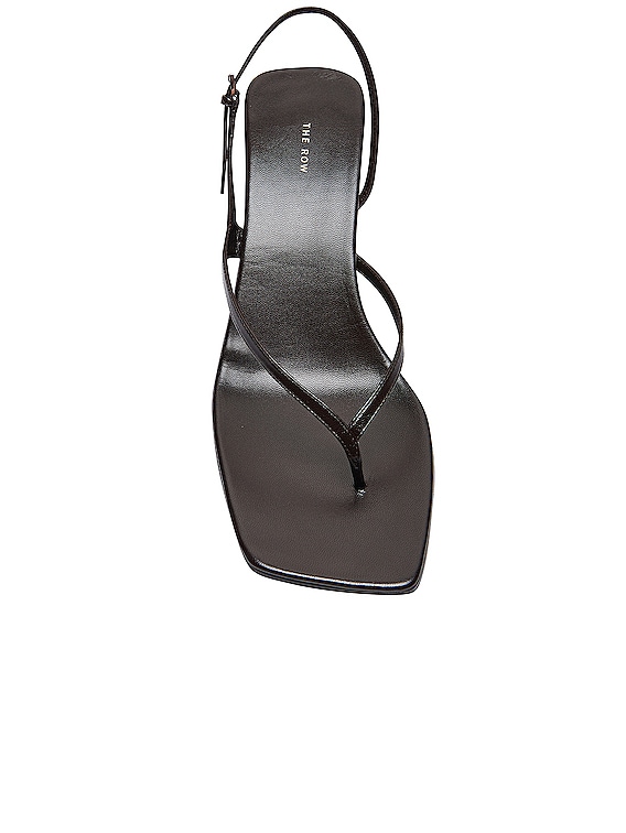 The Row Constance Leather Sandals in Mocha | FWRD