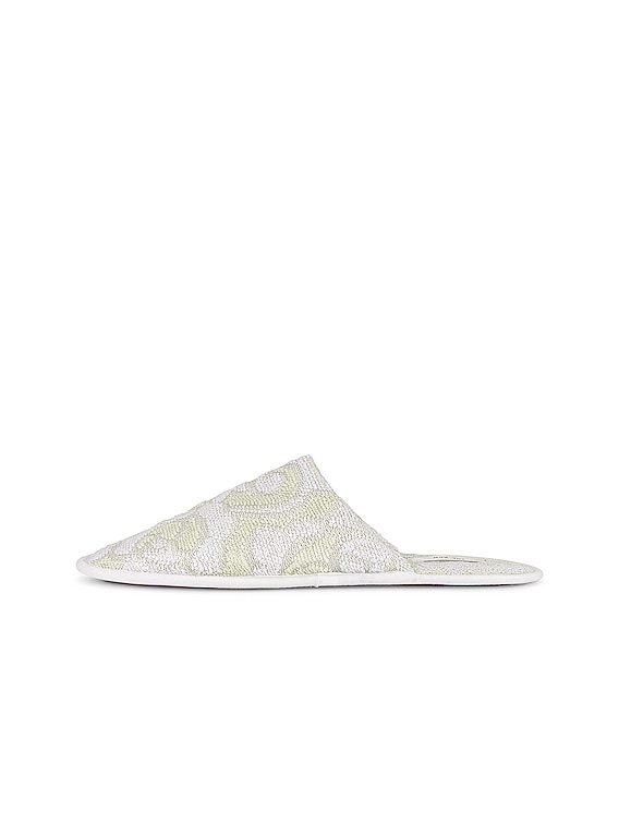 The Row Frances Slipper in Lime & Fog | FWRD