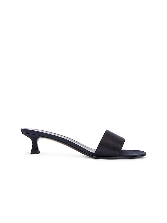 【THE ROW】Combo Kitten Heel in Silk Combo Kitten satin sandals in white - The Row | Mytheresa