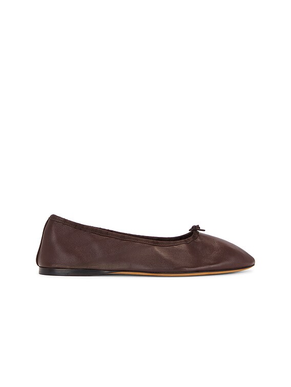 The Row Awar Ballerina Flat in Dark Brown | FWRD
