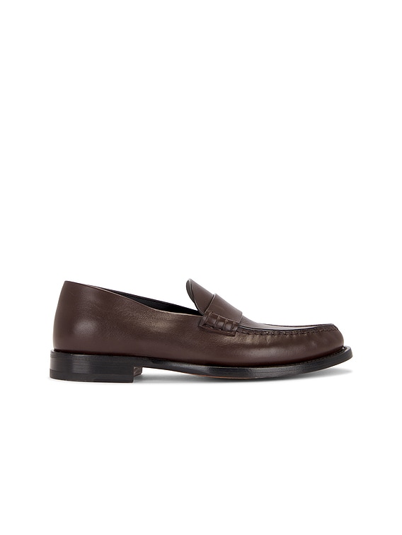 The Row Novus Mocassin Loafer in Dark Brown | FWRD