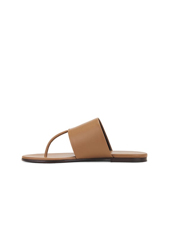 The Row Signum Flat Sandal in Fawn | FWRD