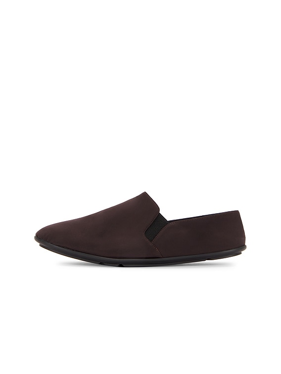 The Row Vincit Slip On Flat in Dark Brown | FWRD