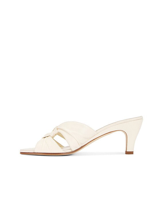 The Row Soft Knot Sandal in Chocolate Blanc | FWRD
