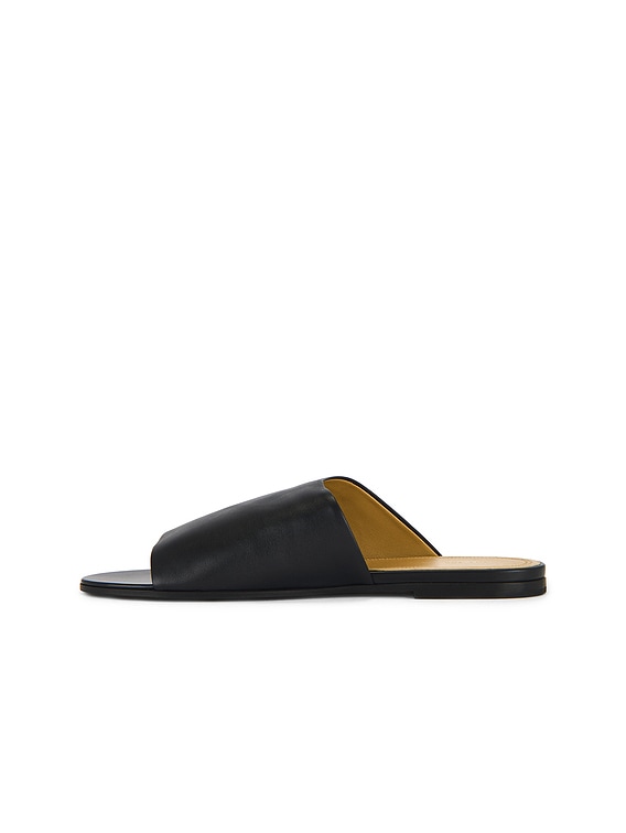 サンダル・ミュール THE ROW Black Rubber Foam Slippers Foam Sandal Black in Rubber – The Row