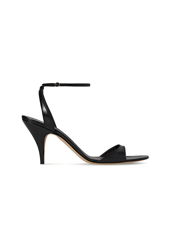 サンダル・ミュール THE ROW 'Vika' sandals Black Vika satin sandals in black - The Row | Mytheresa
