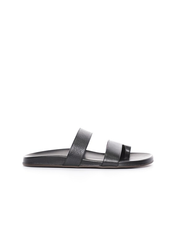 The Row Hugh Sandal in Black | FWRD The Row Hugh Sandal in Black | FWRD