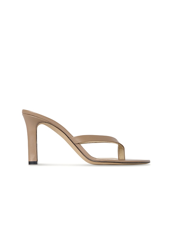 The Row Sacha Heel Thong Sandal in Beige Grey | FWRD