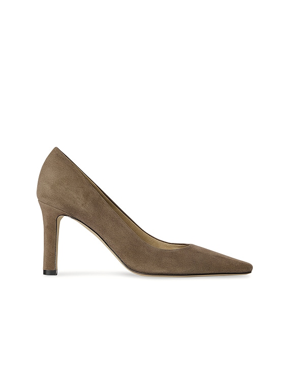 The Row Carla Pump 80 in Dark Taupe | FWRD