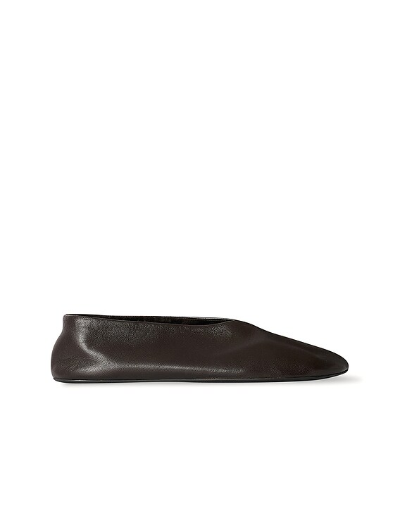 The Row Stella Slipper in Lacquer Brown | FWRD