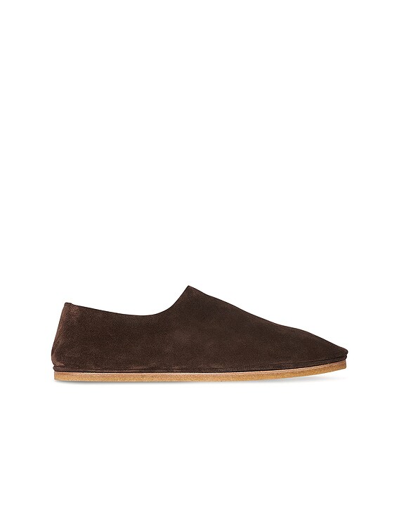 The Row Perrick Slipper in Lacquer Brown | FWRD