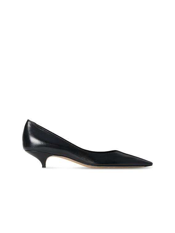 The Row Liisa Two Kitten Pump in Black | FWRD