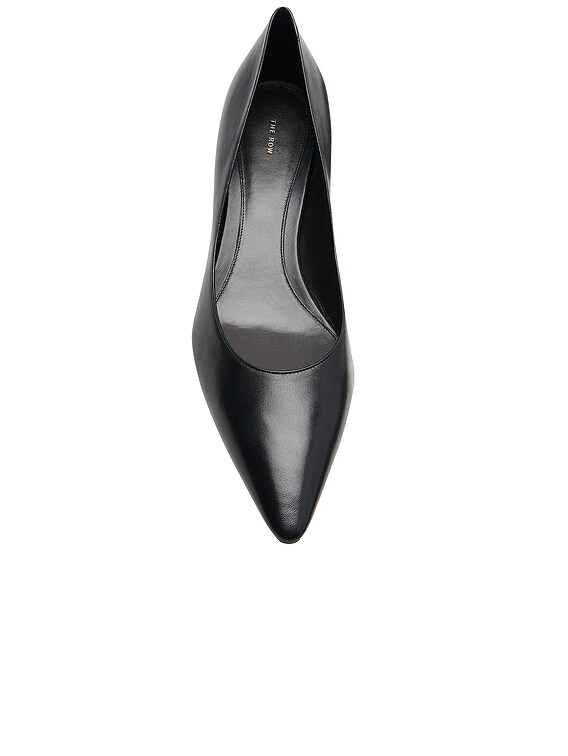 The Row Liisa Two Kitten Pump in Black | FWRD