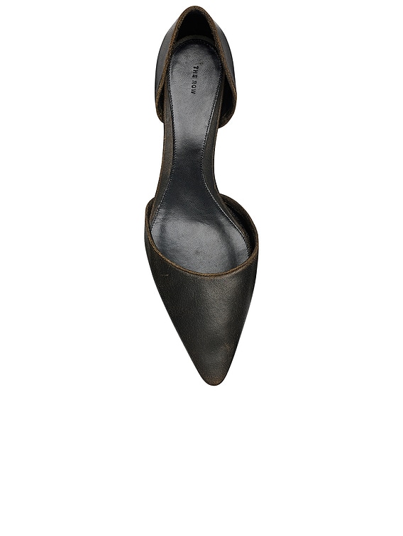 The Row Liisa D'Orsay Pump in Dark Brown | FWRD