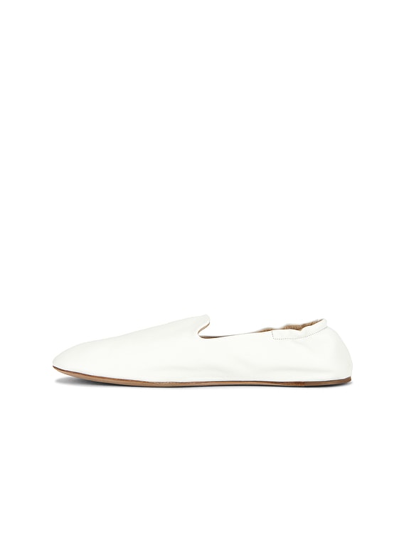 The Row Casa Slipper in Optic White | FWRD