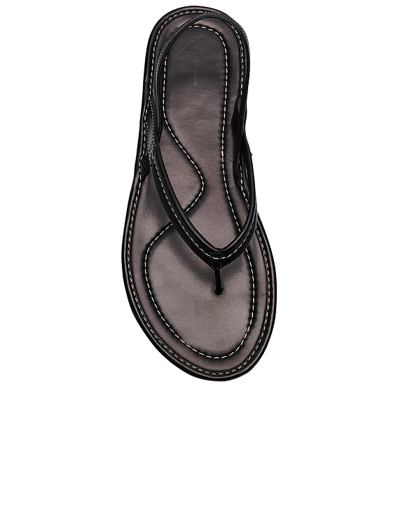 The Row Malick Sandal Two in Black | FWRD