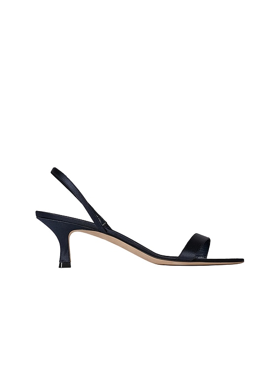 The Row Ella Kitten Slingback Sandal in Navy | FWRD