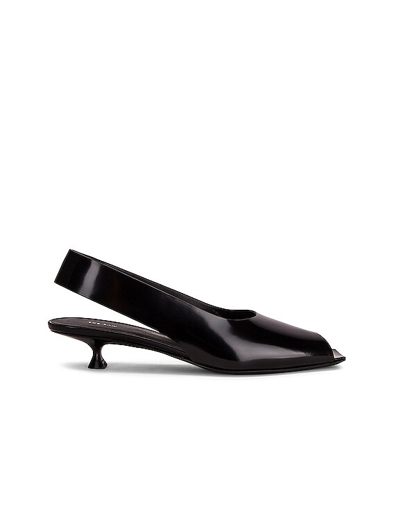 The Row Sharp Slingback Sandals in Black | FWRD