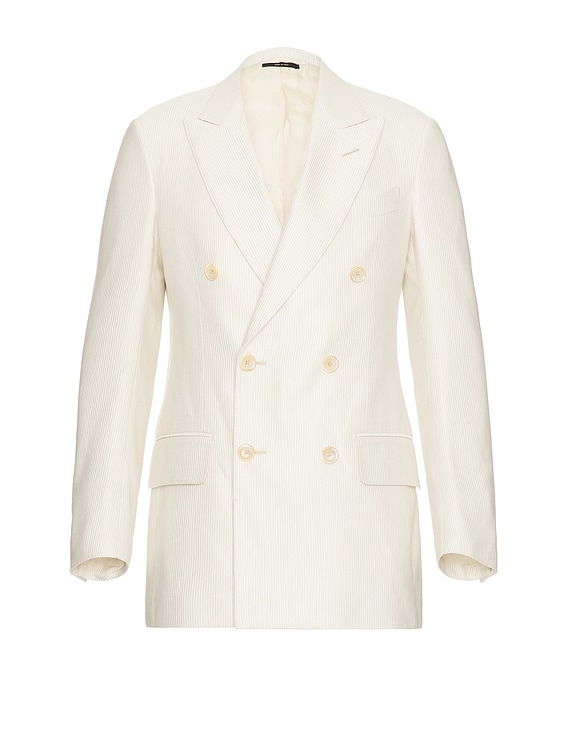 TOM FORD Silk Cotton Cannete Atticus Double Breasted Jacket